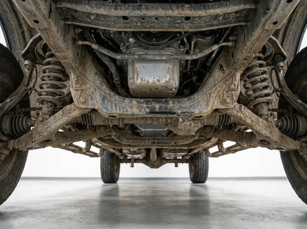 Salt & undercarriage wash — before